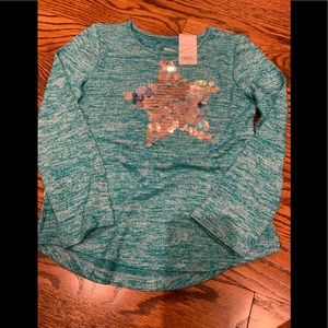 Sonoma Size 5 Shirt...NWT...Sequence Star...Long Sleves.. Beautiful Aqua Color